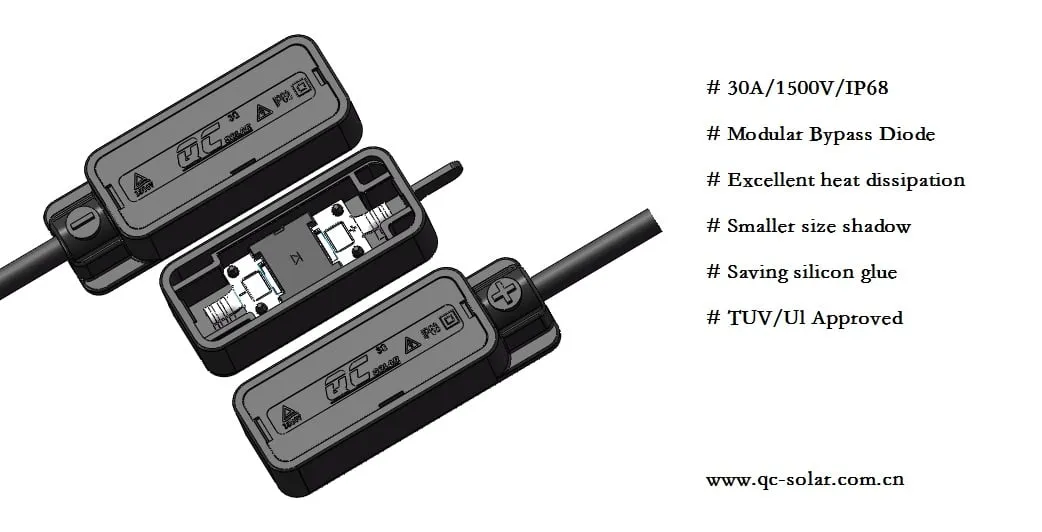 QC Solar Launched High-power Photovoltaic Junction Box Dedicated to 210mm Solar  Panels