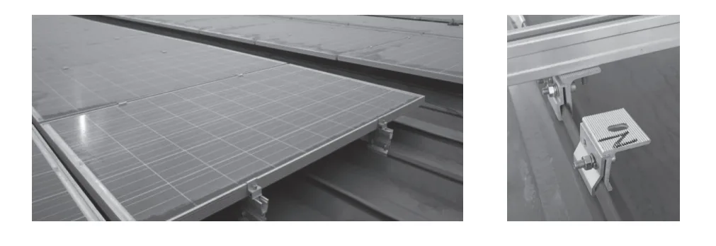 Color steel roof PV mounting